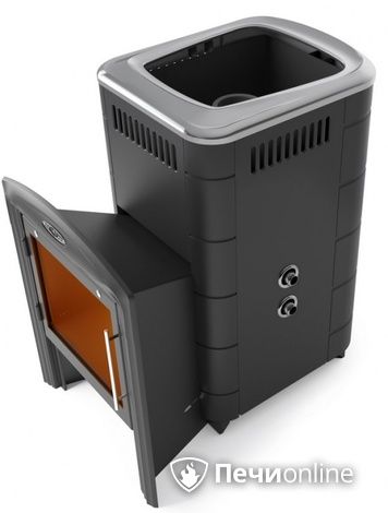 Дровяная печь-каменка TMF Тунгуска Cast Витра ТО антрацит в Сыктывкаре